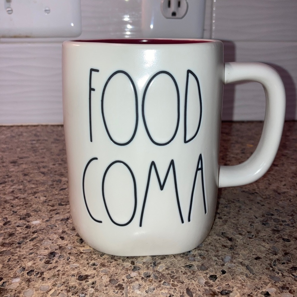 Rae Dunn Thanksgiving holiday food coma mug